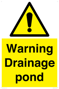 Warning Drainage pond